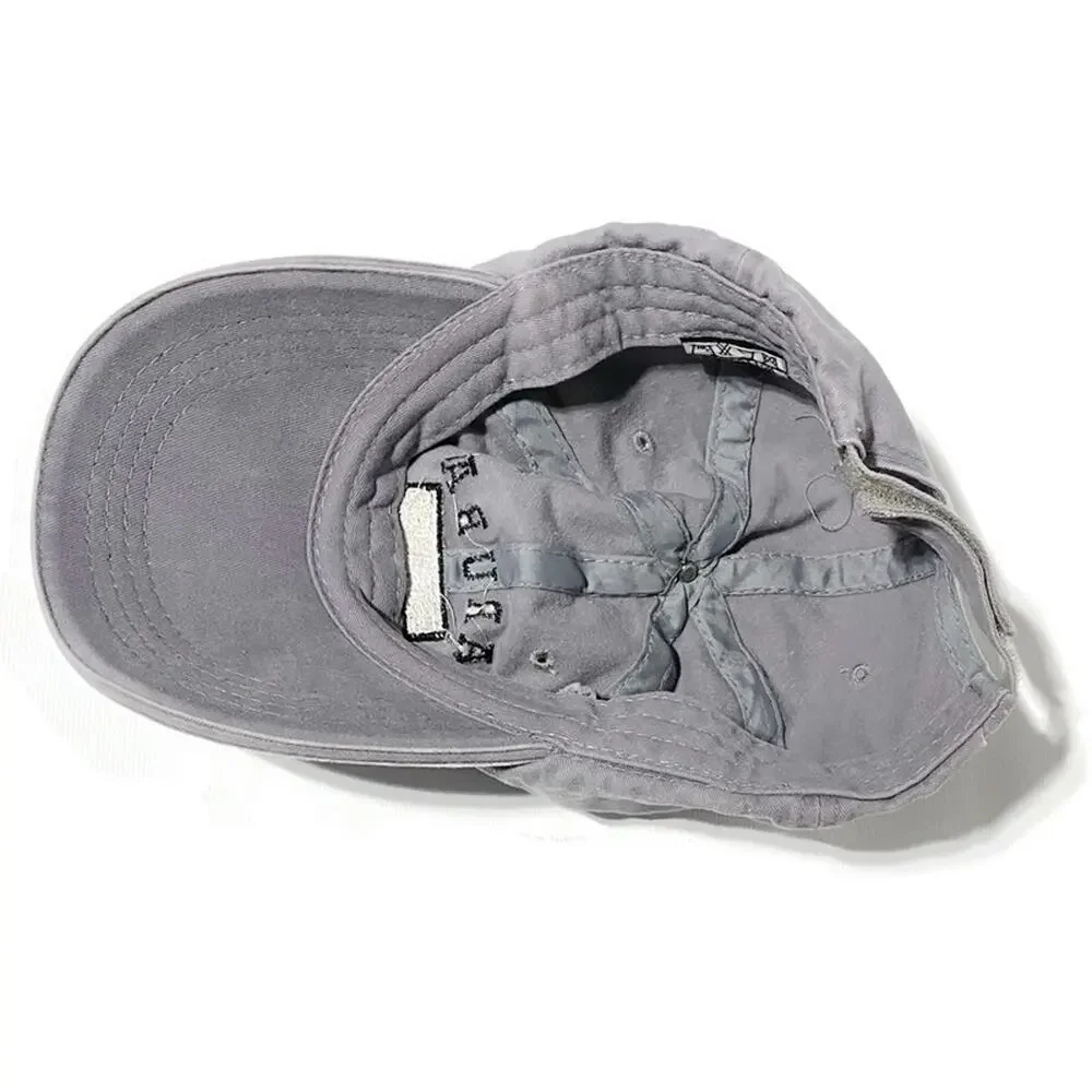 Aruba One Happy Island Ball Cap Grey Adjustable 100% Cotton